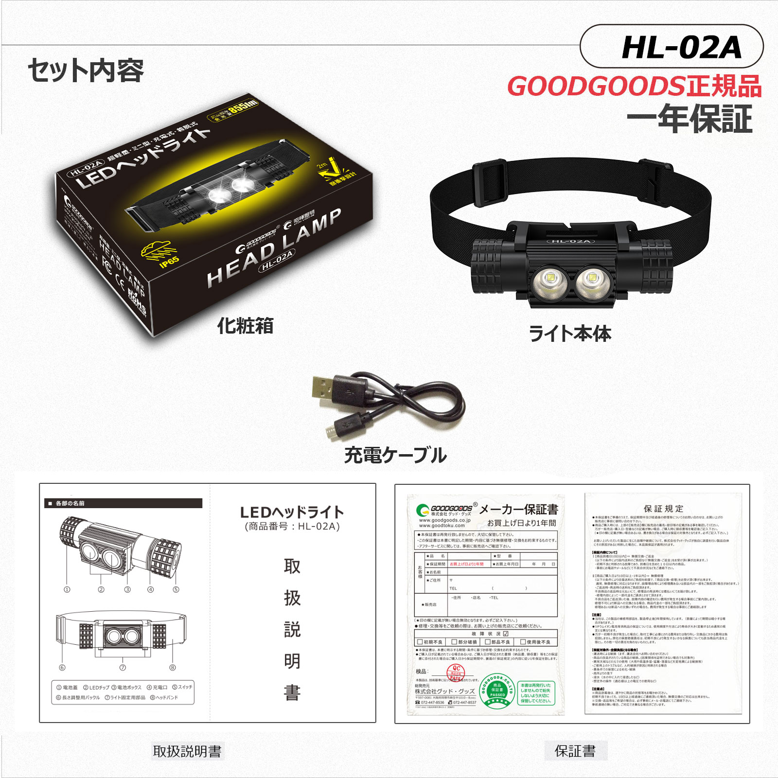  グッドグッズ(GOODGOODS)　LEDネックライト　HL-27K